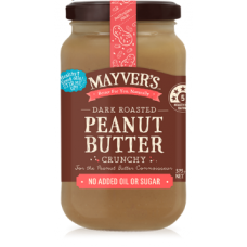 Mayver's Dark Roasted Peanut Butter Crunchy 375g